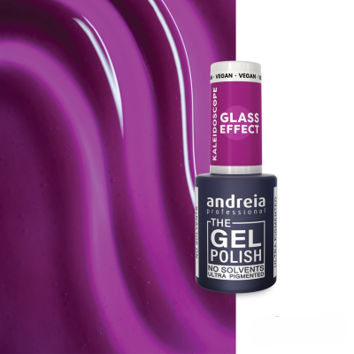 Frasco de verniz gel Andreia, cor roxa com efeito vidro