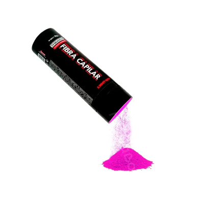 Frasco preto de fibra capilar a despejar pó rosa brilhante