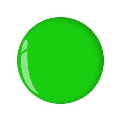 Esfera verde brilhante sobre fundo branco