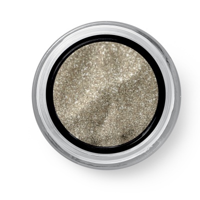 Frasco com glitter prateado brilhante