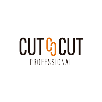 Logótipo CUT Co CUT PROFESSIONAL com dois C's laranja interligados