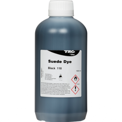Frasco de tinta Suede Dye preta 1000 ml com tampa branca