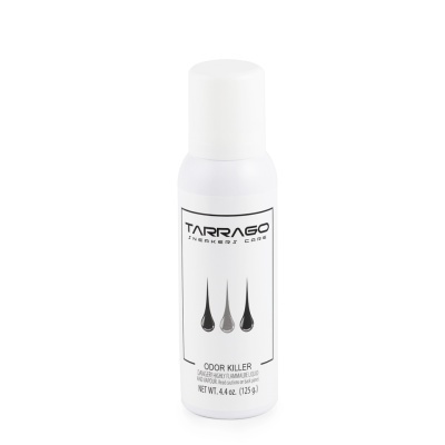 Frasco branco de spray Tarrago Odor Killer para calçado