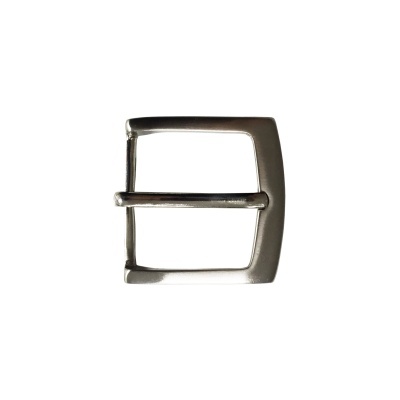 Fivela metálica prateada quadrada