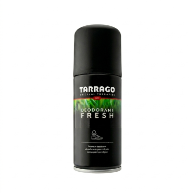 Desodorizante para calçado Tarrago em lata preta com tampa preta