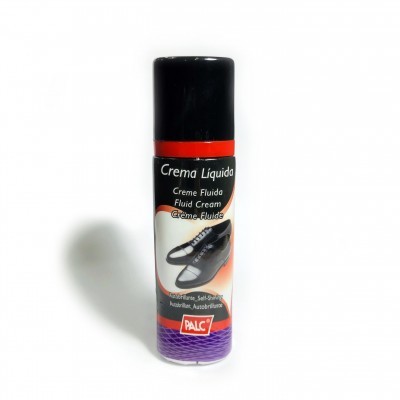 Frasco de creme líquido para calçado PALC com tampa preta e corpo branco