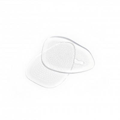 Protetores de silicone transparentes texturizados sobre fundo branco