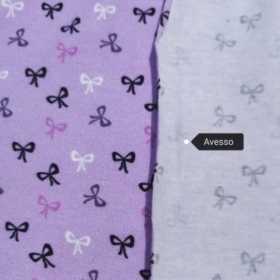 Malha Jersey c / elastano LAÇOS LILAS