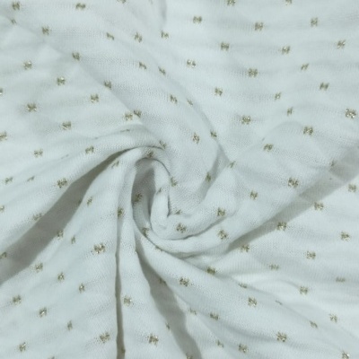 Malha Interlock Jacquard Dupla Face BLANC/LUREX