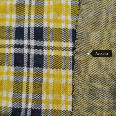 Jacquard a cuadros AMARILLO