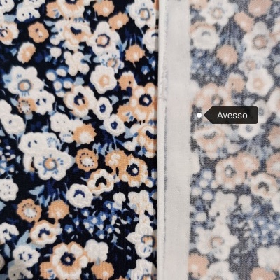 Malha Jersey Poliamida c/ Elastano  Padrão FLORAL CORAL