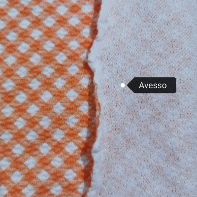 Malla Jacquard a cuadros NARANJA
