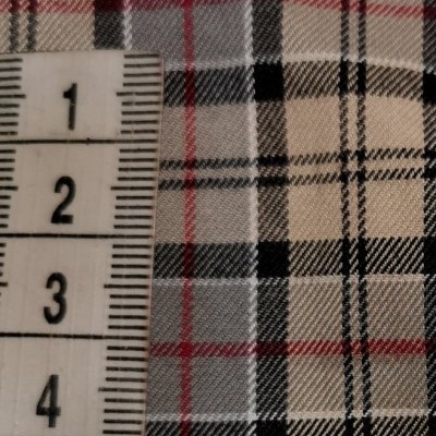 Tecido Algodão camiseiro TARTAN AXADREZADO BEGE