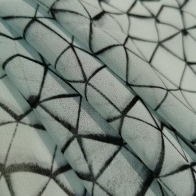 Tejido Chiffon MOSAICO VERDE ÁGUA