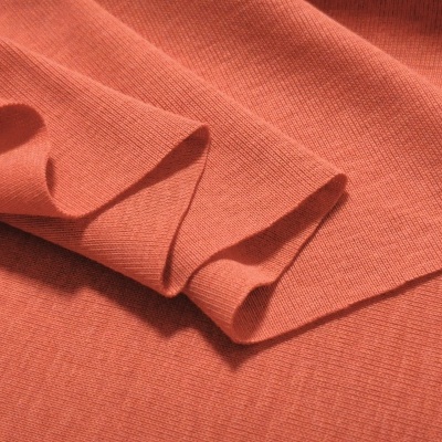 Malha canelada / rib alg / org TIJOLO