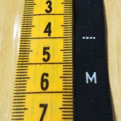 Étiquette de tailles « LETRAS »