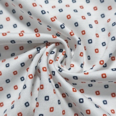 Malha Jersey Interlock algodão RED & BLUE