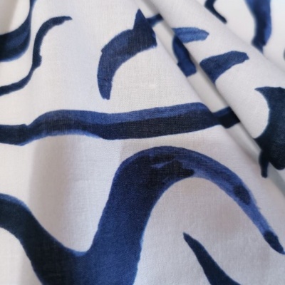 Tissu Voile BLUE BIRD