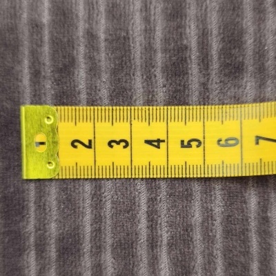 Maille peluche (type velours) Jacquard GRIS