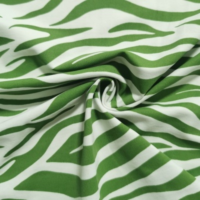 Malha Jersey Licra ZEBRA VERDE