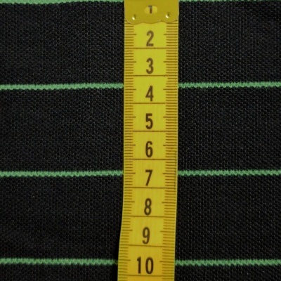 Malha Piquet Algodão GREEN & BLACK STRIPES