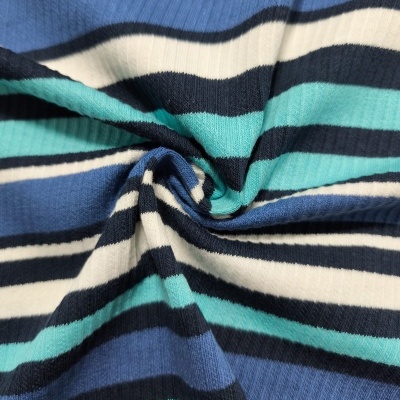 Jersey acanalado con elastano TERRE BLUE