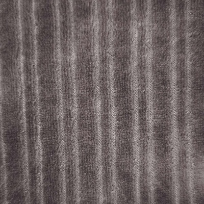 Maille peluche (type velours) Jacquard GRIS