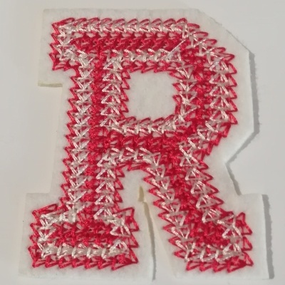 Application thermocollante Lettre R