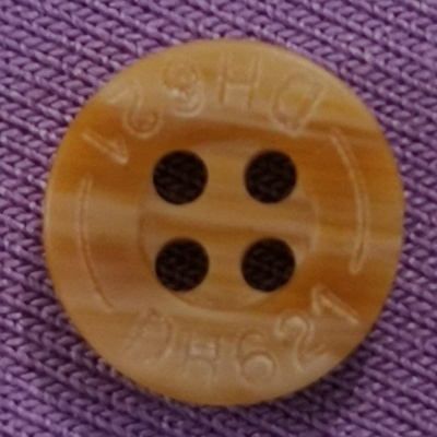 Bouton en plastique beige - 11 mm, lot de 12