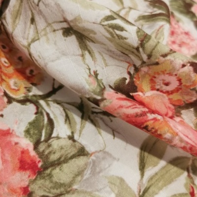 Tecido Viscose FLOREADO ROSA