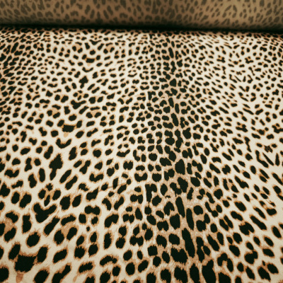 Malha Jersey Algodão c/elastano LEOPARDO