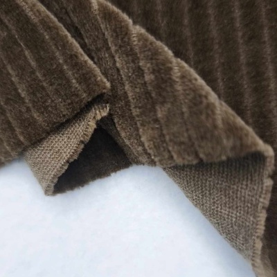 Plush fabric (velvet type) Jacquard with elastane AUBURN