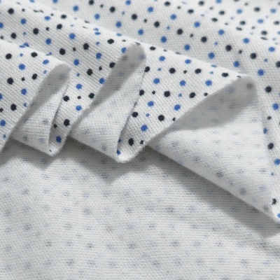 Malha Jersey Interlock algodão BLUE SMALL BOLS