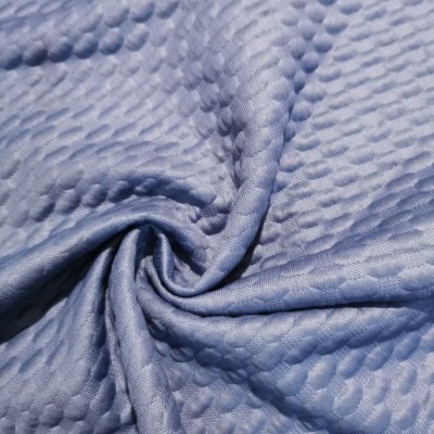 Tejido Jacquard Interlock con elastano COLMEIA AZUL