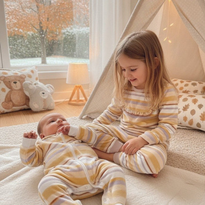 Malha Peluche (tipo veludo) Jaquard STRIPES