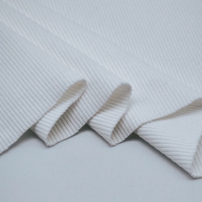 Maille côtelée/rib BLANC