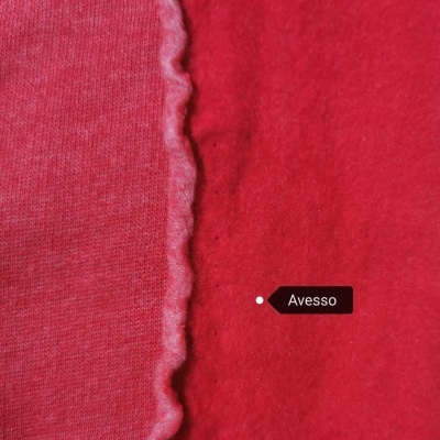 Sweat américain avec cardage HEATHER RED
