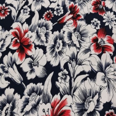 Malha Jersey Poliamida c/ Elastano MARINHO FLORAL