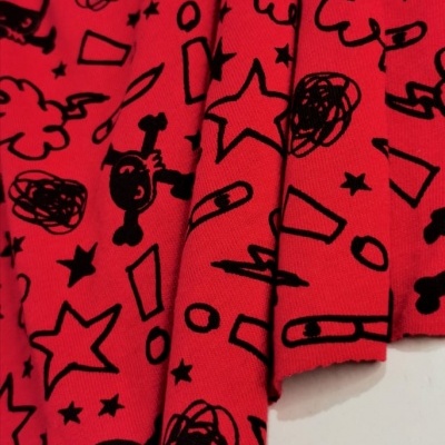 Malha Jersey algodão RED SKULL