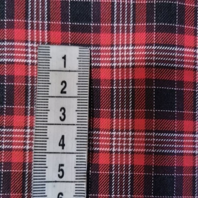 Tejido Algodón camisería TARTÁN ROJO
