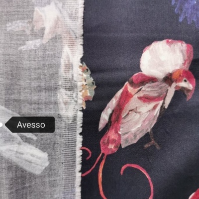 Tecido Voile TROPICAL BIRDS