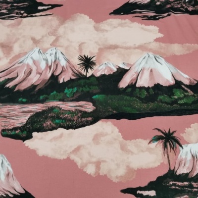 Tecido Algodão VULCÃO ROSA