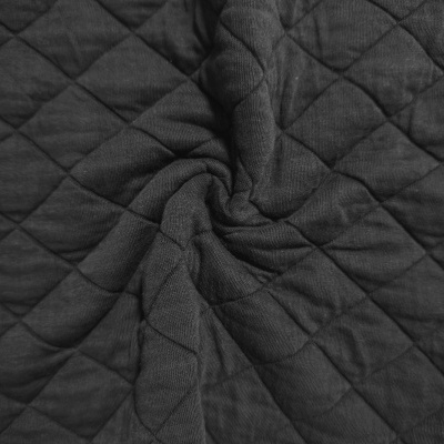 Malha Jacquard Interlock Dupla Face LOSANGOS PRETO