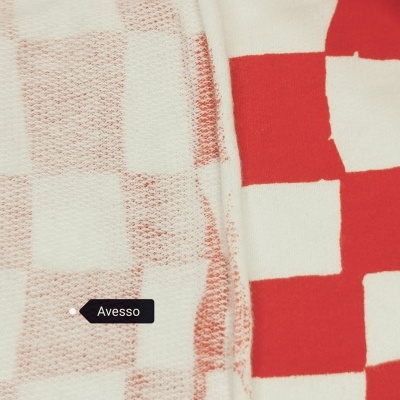 Felpa Italiana  XADREZ RED & WHITE