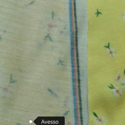 Tejido de punto de poliéster y algodón YELLOW SPRING