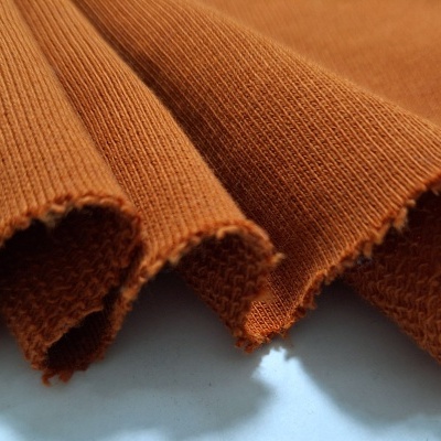 Polo en molleton diagonal sans cardage BURT ORANGE