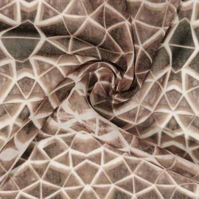 Tejido Chiffon MOSAICO MARRÓN