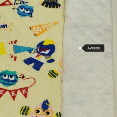 Tissu coton matelassé YELLOW FENDI