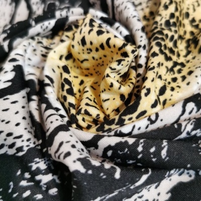 Jersey polyamide avec élasthanne JAUNE SNAKE