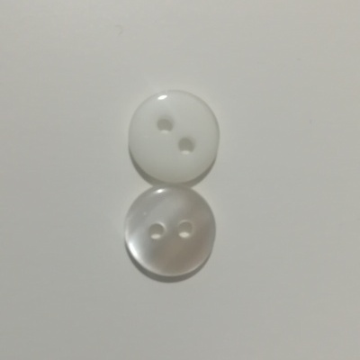 Botão Branco Brilho -12 unid Pack 12